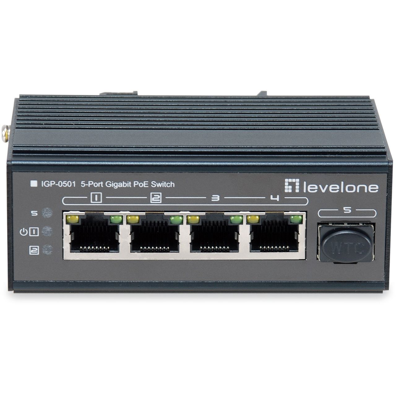 LevelOne Switch 5x GE IGP-0501 4xGE 1xGSFP 4xPoE+