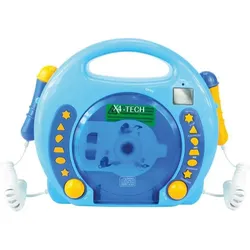 X4 Tech Karaoke CD Player MP3 2 Mikros blau