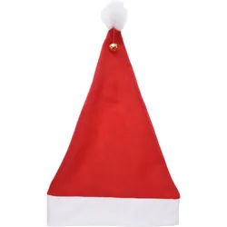 Festliche Weihnachtsmann Mütze mit Pompon und Glocke - ideal für Feiern, Kostüme und die perfekte festliche Stimmung