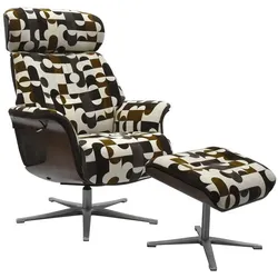 RELAXSESSEL TOSAR Braun Webstoff Relaxfunktion