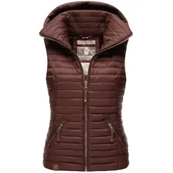 NAVAHOO Damen Designer Steppweste ärmellose Weste mit Kapuze Shadaa