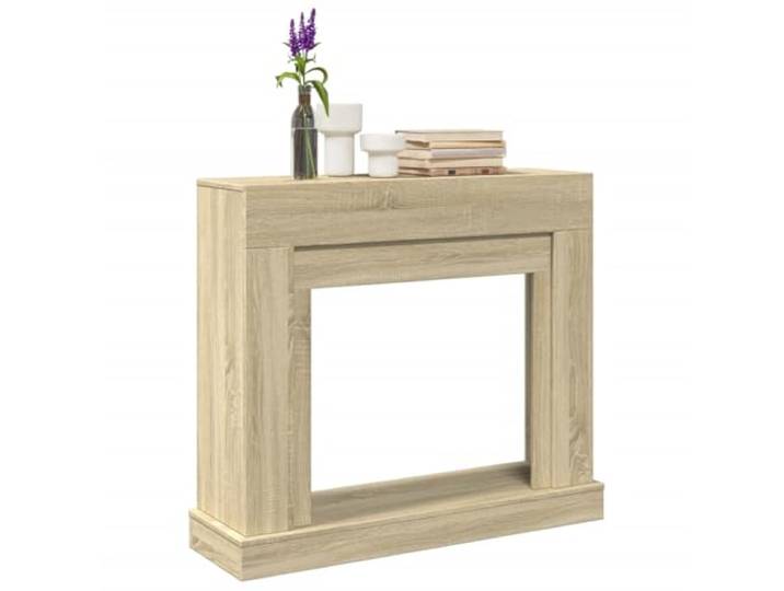 Kaminmantel, Konsole, dekorativer Kaminrahmen, Sonoma-Eiche, 100 x 30 x 87,5 cm, aus Holz