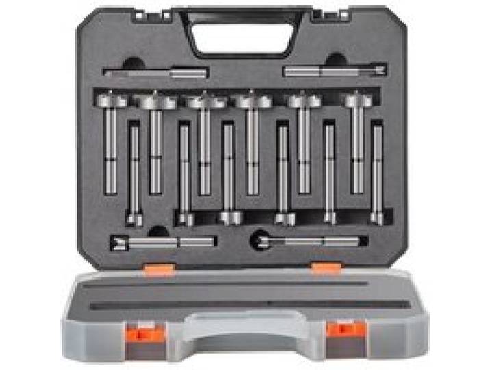 VEVOR Mèche Forstner 16PCs Coffret Mèche à Façonner Ø 6-41 mm Longueur 60 mm Jeu de Foret Forstner en Acier au Carbone HRC48-51 Accessoire pour Perceuse Perçage dans Bois Dur Contreplaqué Menuiserie