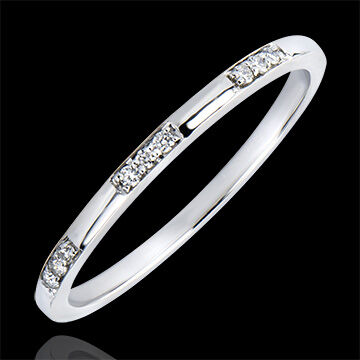 Edenly Trauring Ursprung - Demoiselle - 18 Karat WeiÃŸgold und Diamanten