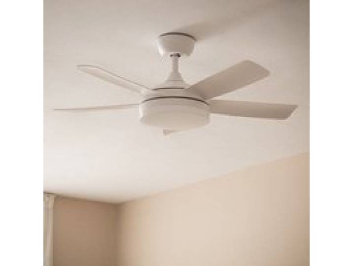 Ventilateur de Plafond Silencieux Patroclo Blanc 106cm Motor DC Télécommande Avec lumière