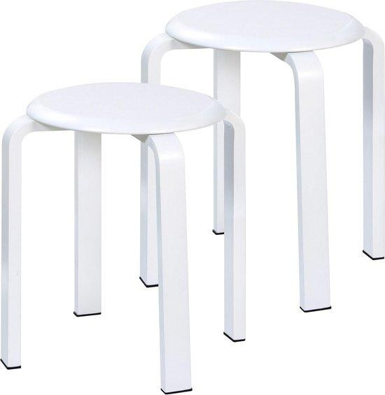 Unyqoos Set van 2 stapelbare eetkamerstoelen voor volwassenen