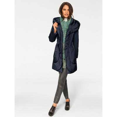 Parka HEINE, Damen, Gr. 44, blau (marine), 90% Polyester, 10% Polyamid, 90% Polyester, 10% Polyamid, Füllung:100% Polyester, unifarben, Jacken Parka