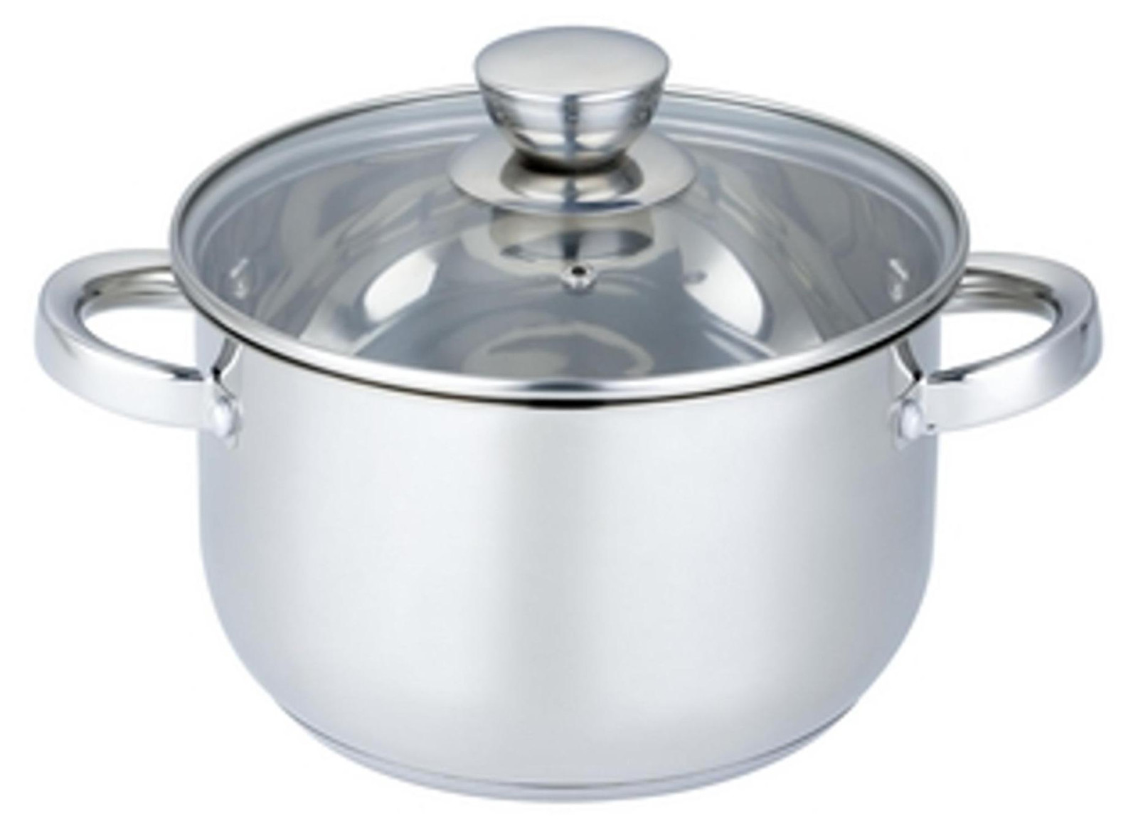 Caruno Roestvrijstalen pan met deksel, 24 cm, 5,5 liter