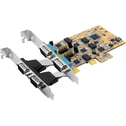 Exsys 4S Seriell RS-232/422/485 PCIe Karte Surge Protection & Optical Isolation (FTDI Chip-Set), Kontrollerkarte