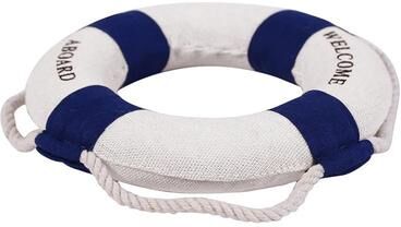 Uplift Picks Mediterranean Style Lifebuoy Wall Decor Nautical Coastal Hanging Ornament a