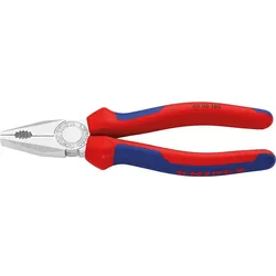 Kombizange KNIPEX Länge: 180mm (verchromt, Mehrkomponenten-Griffhüllen)