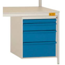 Manuflex LD4832.0002 ESD ESD-Gehäuse-Unterbau, Nutzhöhe 500 mm mit 4 Schubfächern