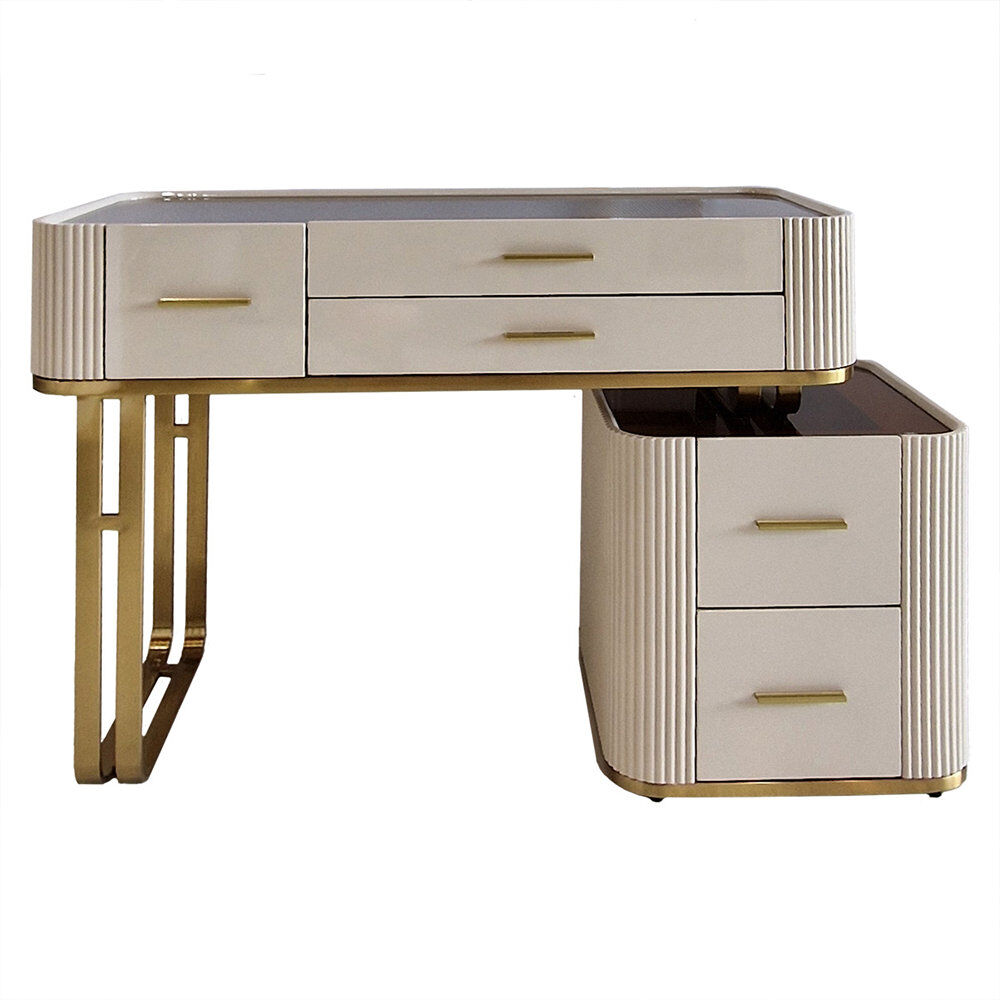 Canora Grey Dressing Table Brown;Beige;Gold 80cm H X 120cm W X 40cm D