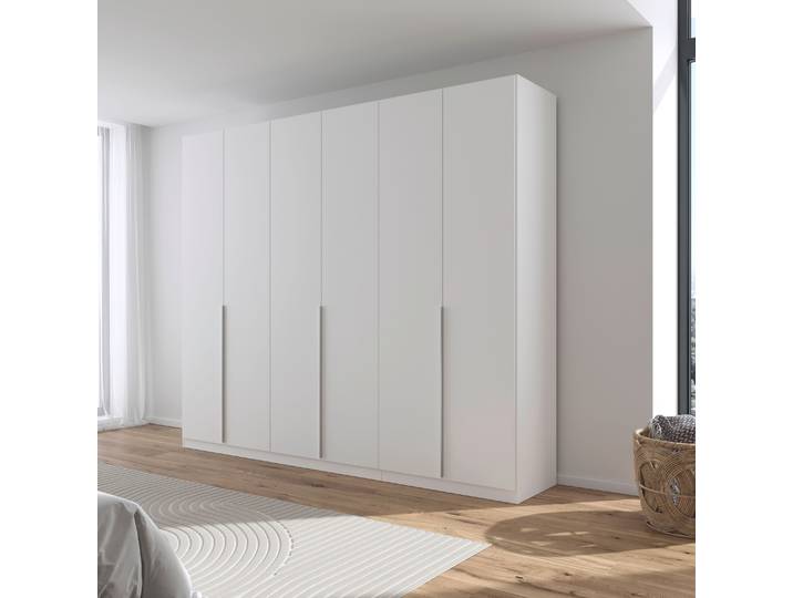 Drehtürenschrank, Holzwerkstoff, Alpinweiß, 271×229×54 cm, Durchdachte Innenausstattung, Klassisch, Rauch