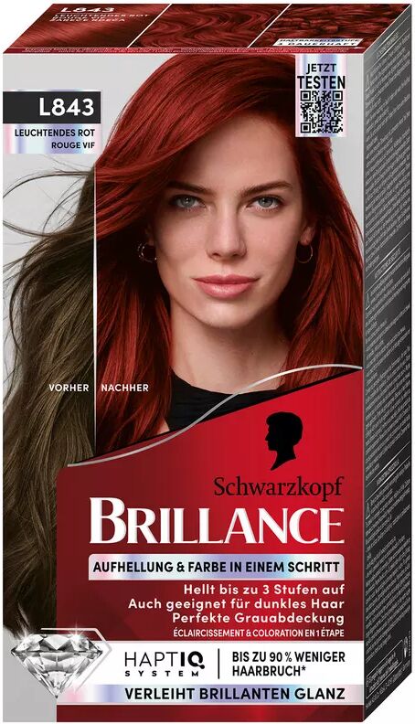 BRILLANCE - Intensiv-Color-Creme, 150  ml, L Leuchtendes Rot