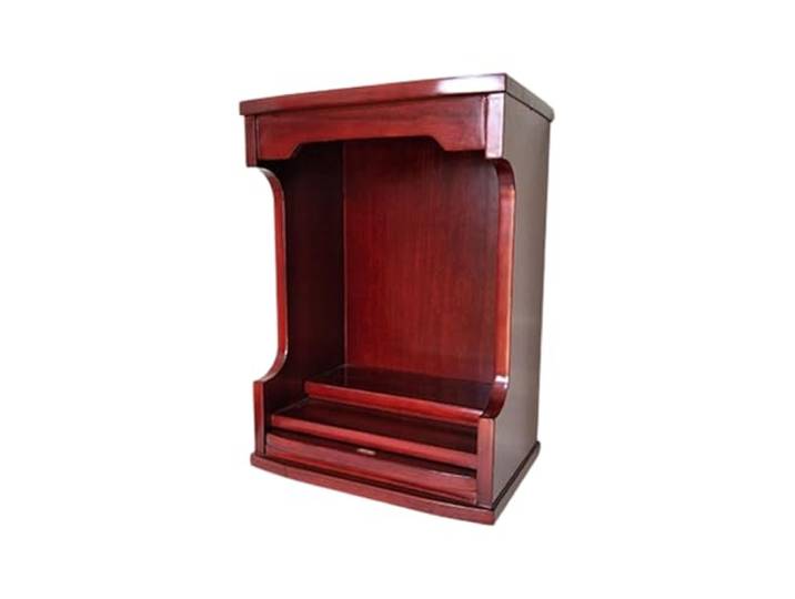 AANNAA Wandmontierter buddhistischer Altar-Schreintisch aus massivem Holz mit versteckten Haken for Gebet(Redwood,43cm)