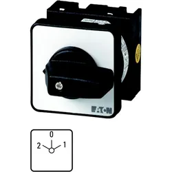 Eaton 029365 Universal-Steuerschalter, T0, 20 A, Einbau, 3 Baueinheit(en), Kontakte: 6, Stellschalter mit 3 Stellungen, 45 °, rastend, 2-0-1