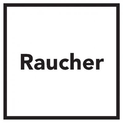 Aufkleber I Türschild Piktogramm Raucher, Folie, selbstklebend, 150x150mm