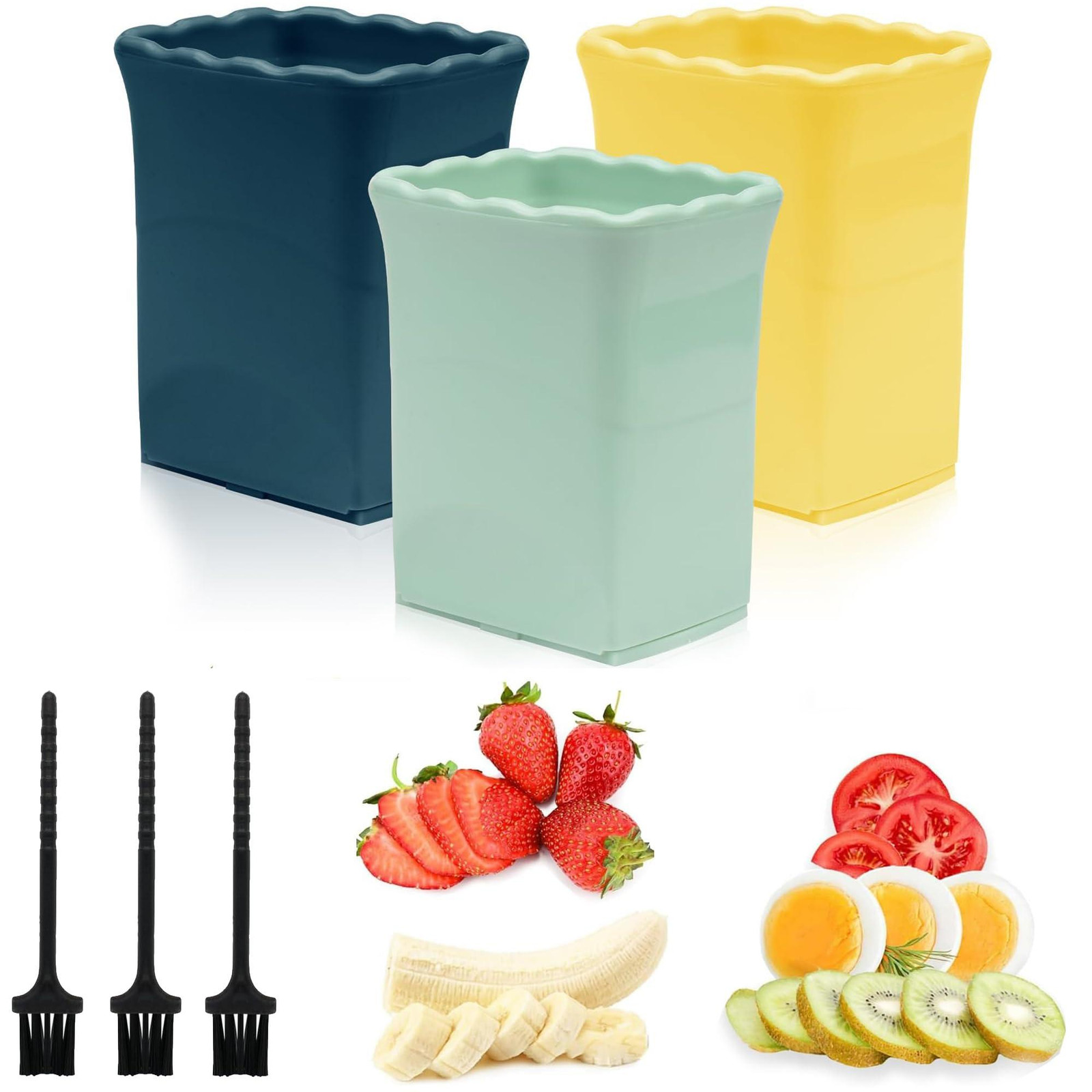 Solidchoice Eiersnijder en Fruitsnijder met Roestvrijstalen Klinge