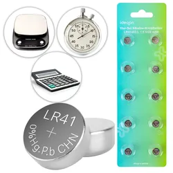 10er-Set Alkaline Knopfzellen LR41 AG3 1,5V 28mAh hochwertige Batterien quecksilberfrei für Uhren Taschenrechner Spielzeug und Hörgeräte