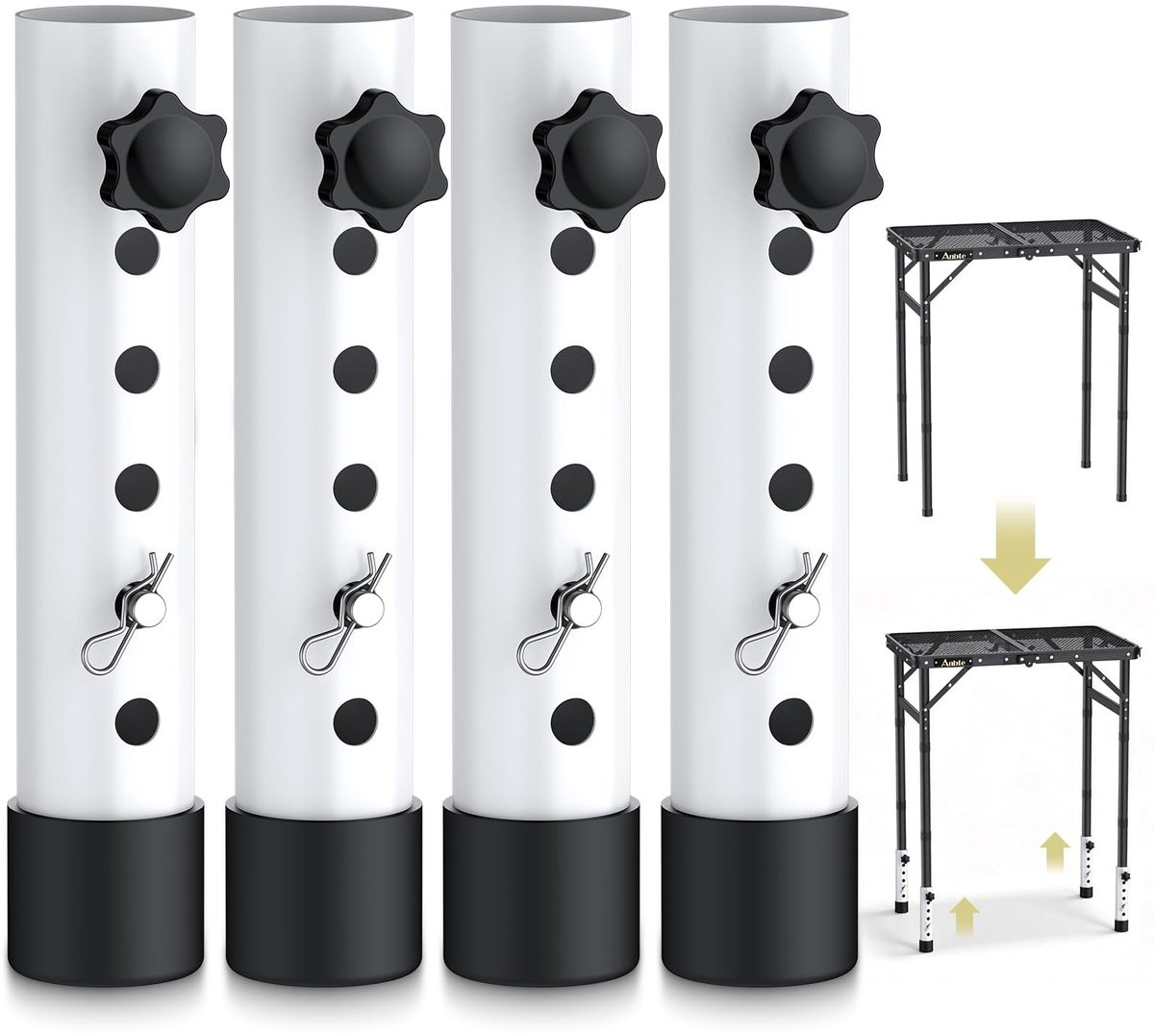 Dailygoods Tafelbeenverlenging 4 stuks - Hoogteverstelbaar staal
