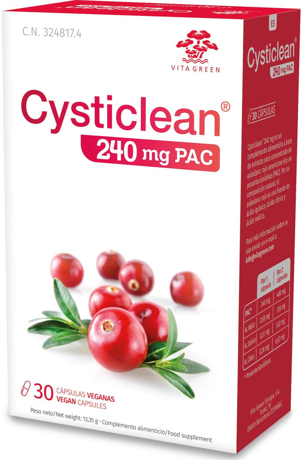 CYSTICLEAN® Cysticlean 240mg 30caps