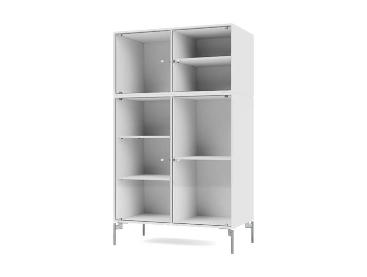 Montana Vitrine Ripple III 69,6x117,6x38 cm NewWhite-pieds Chrome