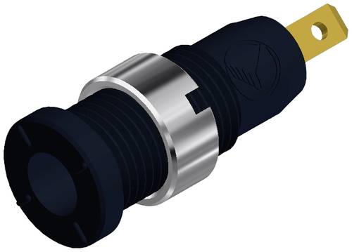 Hirschmann Test & Measurement MSEB 2610 F 2,8 Au Sicherheits-Laborbuchse Buchse, Einbau vertikal Stift-Ø: 2mm Schwarz