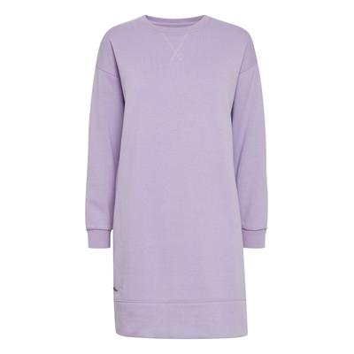 Sweatkleid OXMO "Sweatkleid OXHolly", Damen, Gr. M, N-Gr, lila (sand verbena), Obermaterial: 55% Polyester PES. 45% Baumwolle CO., Kleider Sweatkleid