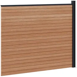 vidaXL, Gartenzaun, Zaunelement WPC und Aluminium Braun