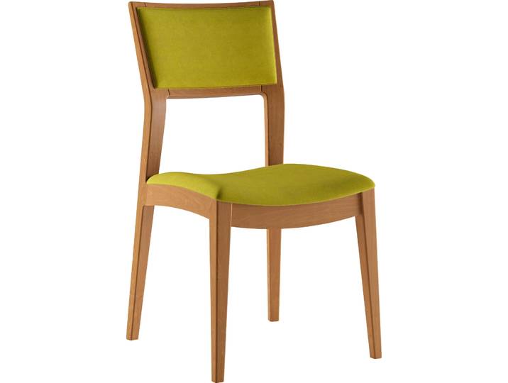 Stuhl HOME AFFAIRE DOM , grün (grün, buche, grün), B:46,5cm H:88cm T:55cm, Polyester, Stühle, Stuhl