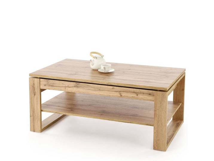 Table basse relevable couleur chêne 120 x 65cm