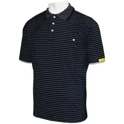 HB SCHUTZBEKLEIDUNG ESD-Poloshirt CONDUCTEX Herren, schwarz Brusttasche, 4XL