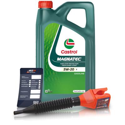 Castrol 5 L Magnatec 5W-20 E + Ölwechsel-Anhänger + Einfülltrichter [Hersteller-Nr. 15F9E5]