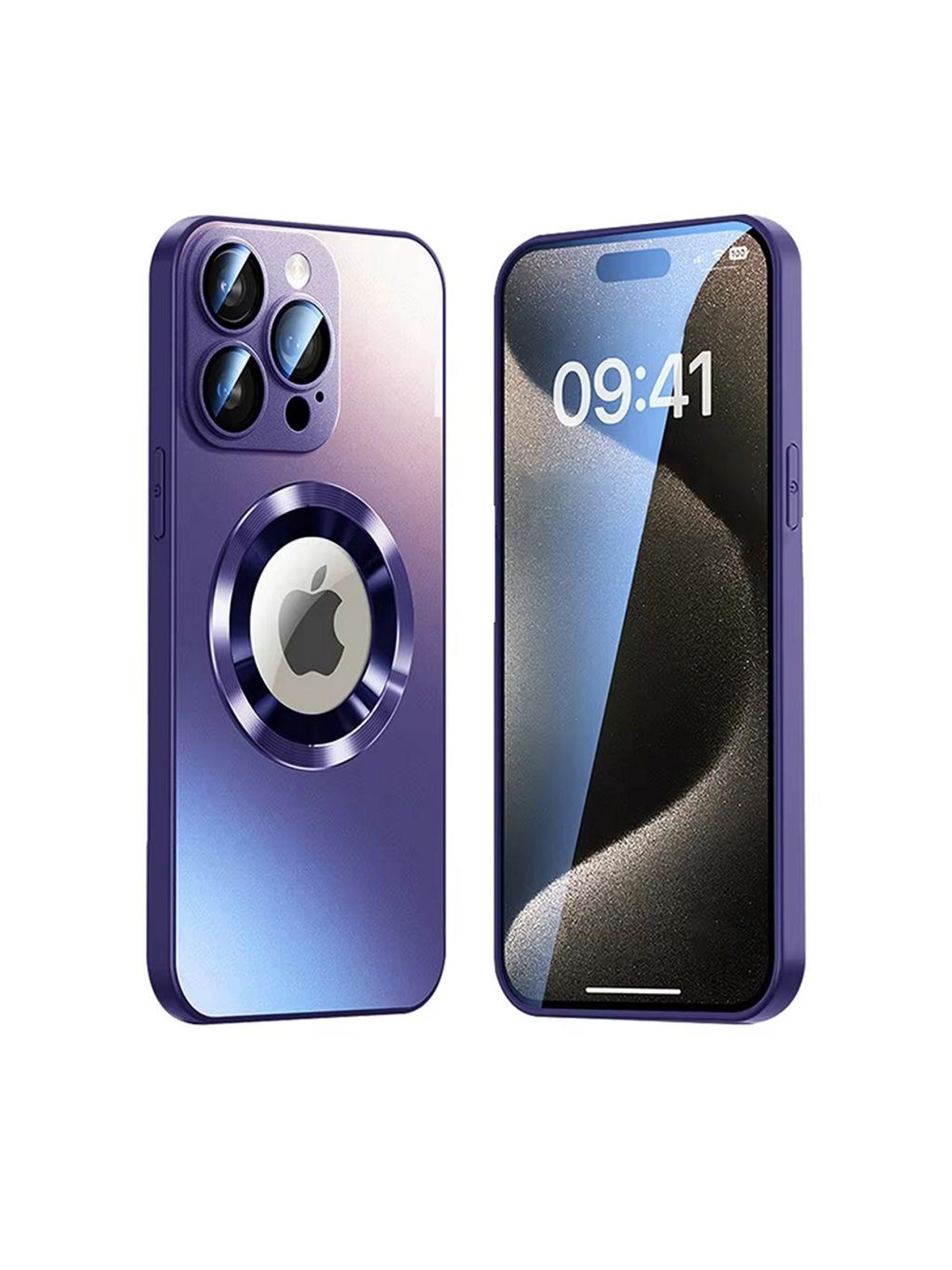 SiGN Magnetic Case iPhone 16 Pro with lens protection and logo view - Purple
