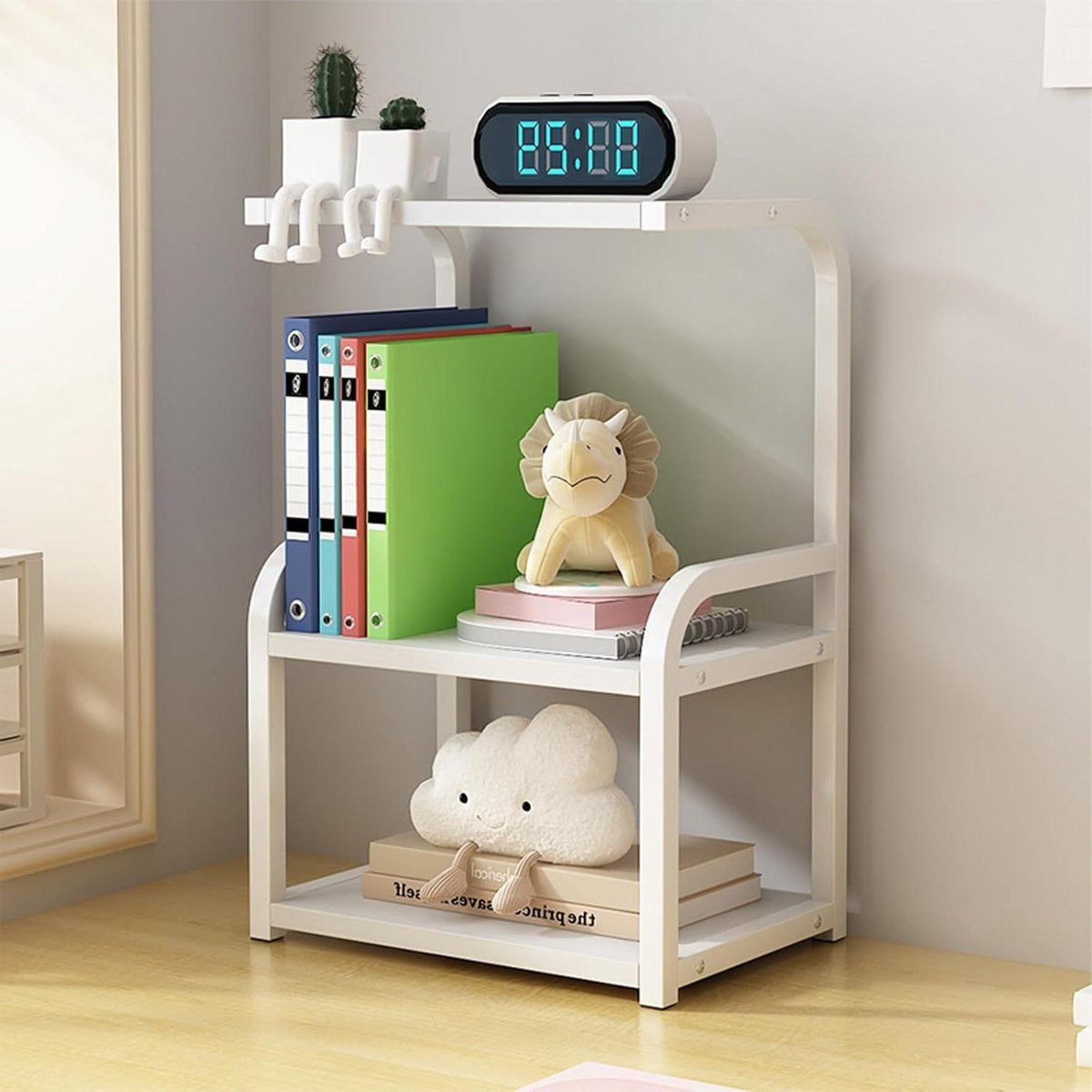 Wit Bureau Opslag Rack met 3-tier ontwerp, Breedte: 33 cm