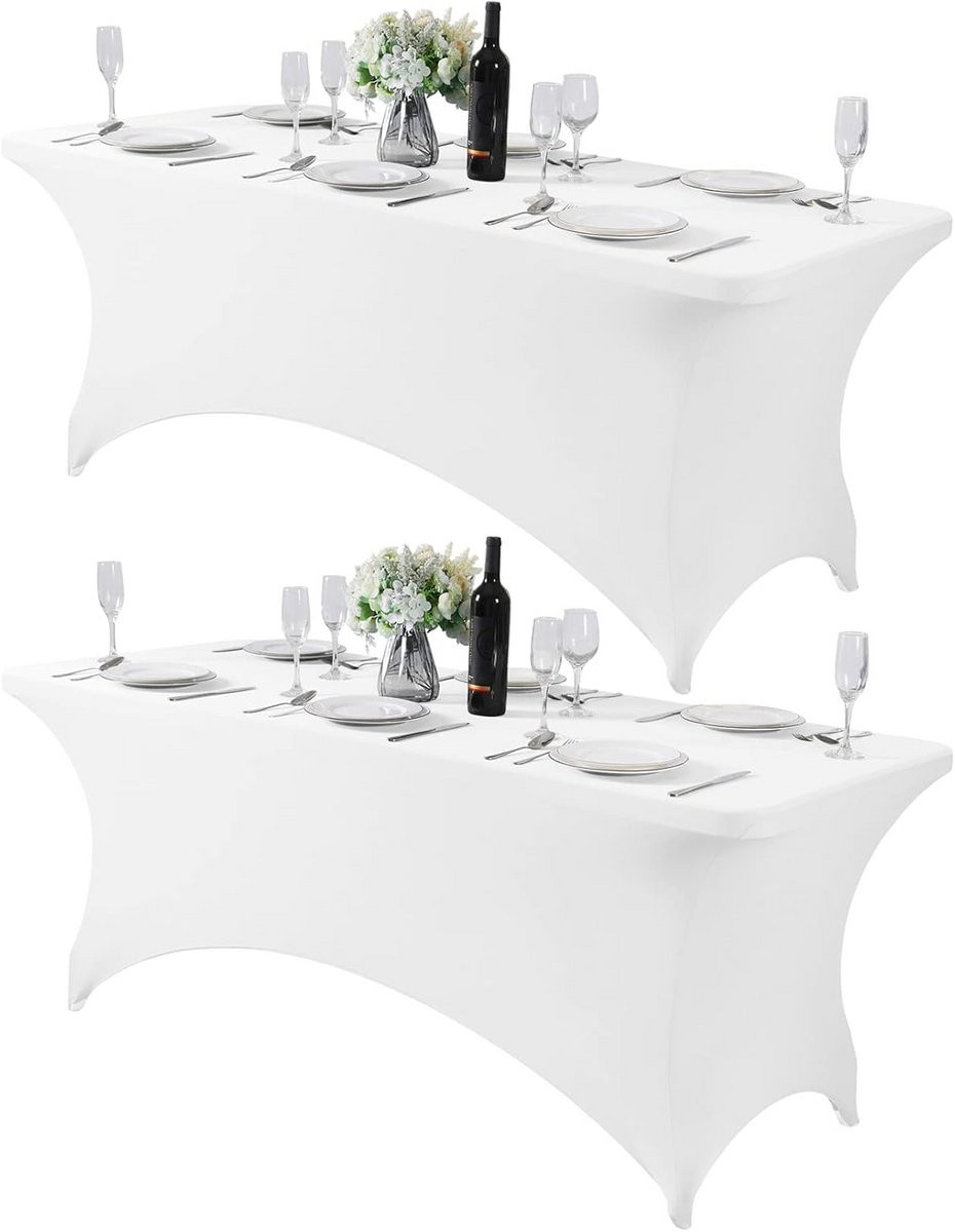 Set van 2 Stretch Tafelkleden Spandex voor 6ft, 4ft en 8ft Tafels