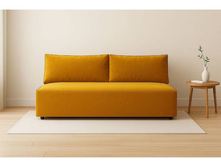 Kaiser Möbel Schlafsofa mit schlaffunktion und bettkasten, Schlafsofa DUO Velours Salvador, Schlafsofa mit Bettkasten und Schlaffunktion