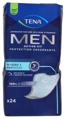 Tena Men Active Fit Protection Absorbante Niveau 1 20 Unités - Paquet 24 protections