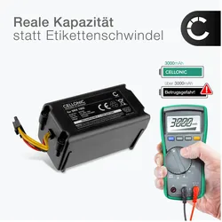 Cellonic Akku für Blaupunkt BPK-VCBB1XE, XPOWER PLUS, BPK-VCBB1XS, BPK-VCBB1XPW, Staubsauger Zubehör, Schwarz