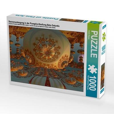 CALVENDO Puzzle Sonnenuntergang in der Pumpkin-Siedlung Beta Octantis | 1000 Teile Lege-Größe 64x48cm Foto-Puzzle für glückliche Stunden