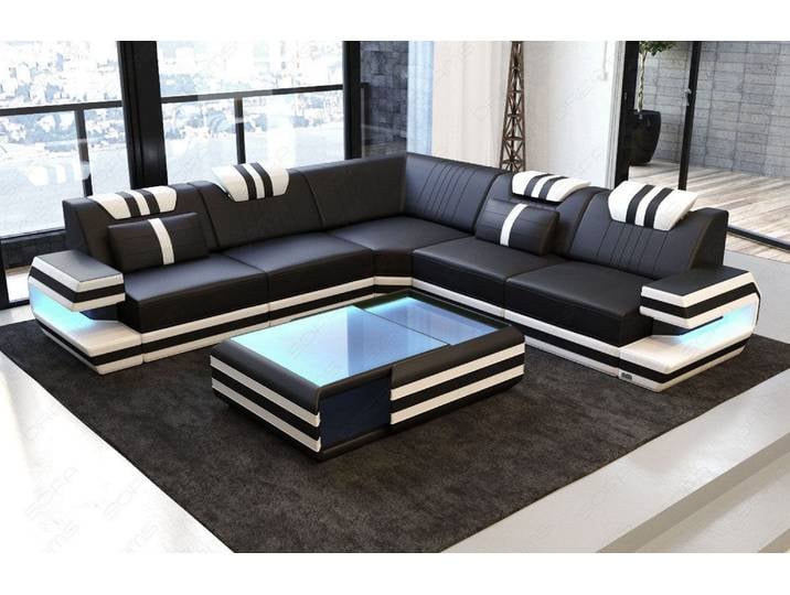 Ecksofa Ragusa Edles L-Form aus Leder