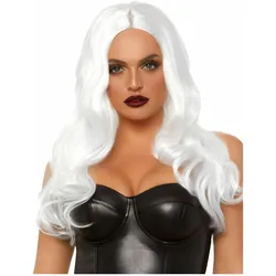 Leg Avenue Wave Cut weiss - Kostüm Perücke für Fasching (One Size)