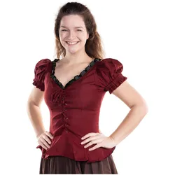 Metamorph Mittelalter Magd Kurzarmbluse rot (3XL)