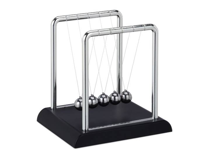 Newton Pendel Kugelstosspendel Schwarz-Silber