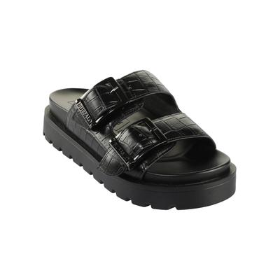 Sandale BUFFALO "Buffalo RAYA ARI", Damen, Gr. 40, schwarz croco, Polyurethan, unifarben, Schuhe Sandale