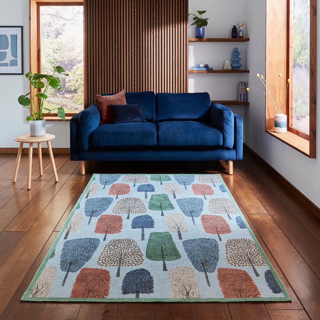 Scion Living Scion Floral Area Rug Light Blue Rectangle 152 x 230 cm