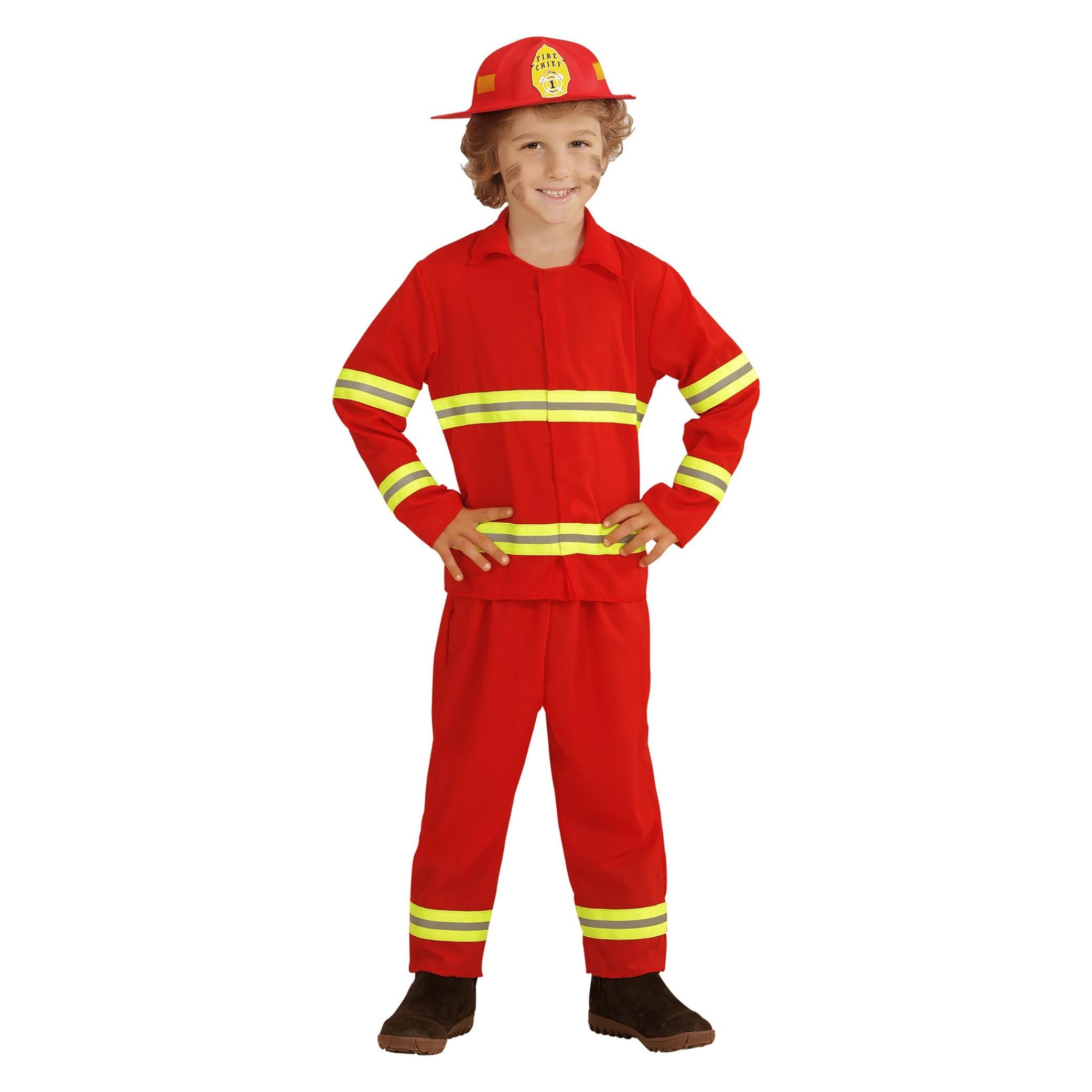 Widmann FEUERWEHRMANN (Jacke, Hose, Helm), 116 cm / 4-5 Years (116) (WI03935)