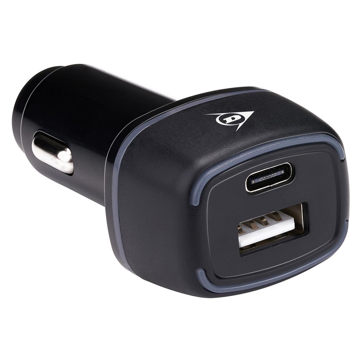 Dunlop Kfz-Ladegerät USB A + USB C 5V/2.4A PD 18W (30369941)