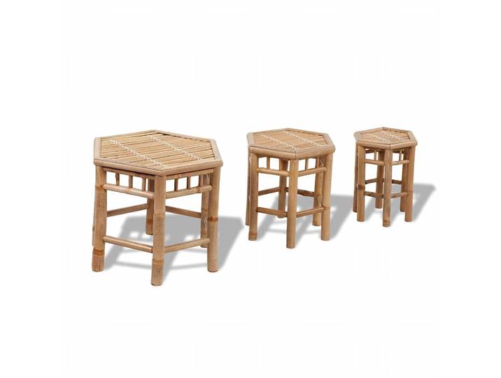 vidaXL Gartenhocker 3 Stk. Bambus